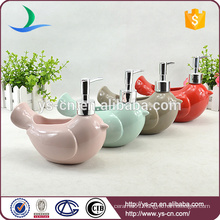 YSb10022 available color ceramic hand soap dispenser bird shape